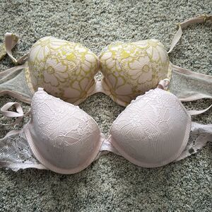 Worn once VICTORIAS SECRET LUCKY BRAND BRA BUNDLE